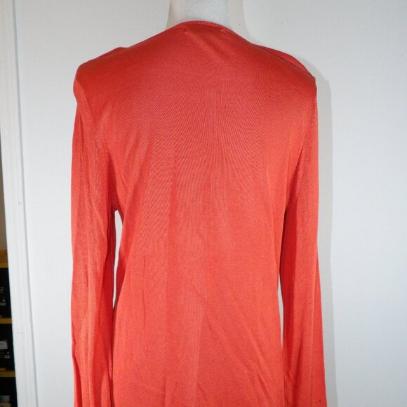 Sweaterworks Women's Orange Sweater Rhinestones Size XL - Picture 3 of 4
